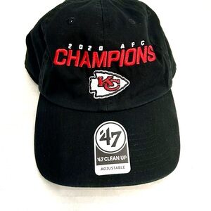 Kansas City Chiefs hat Womens adjustable AFC 2020 Black New Without Tags OSFA 47